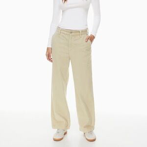 Aritzia Tna Ripcord Corduroy Pant Size 4 Colour Green Fatigue Mid-Rise Wide-Leg